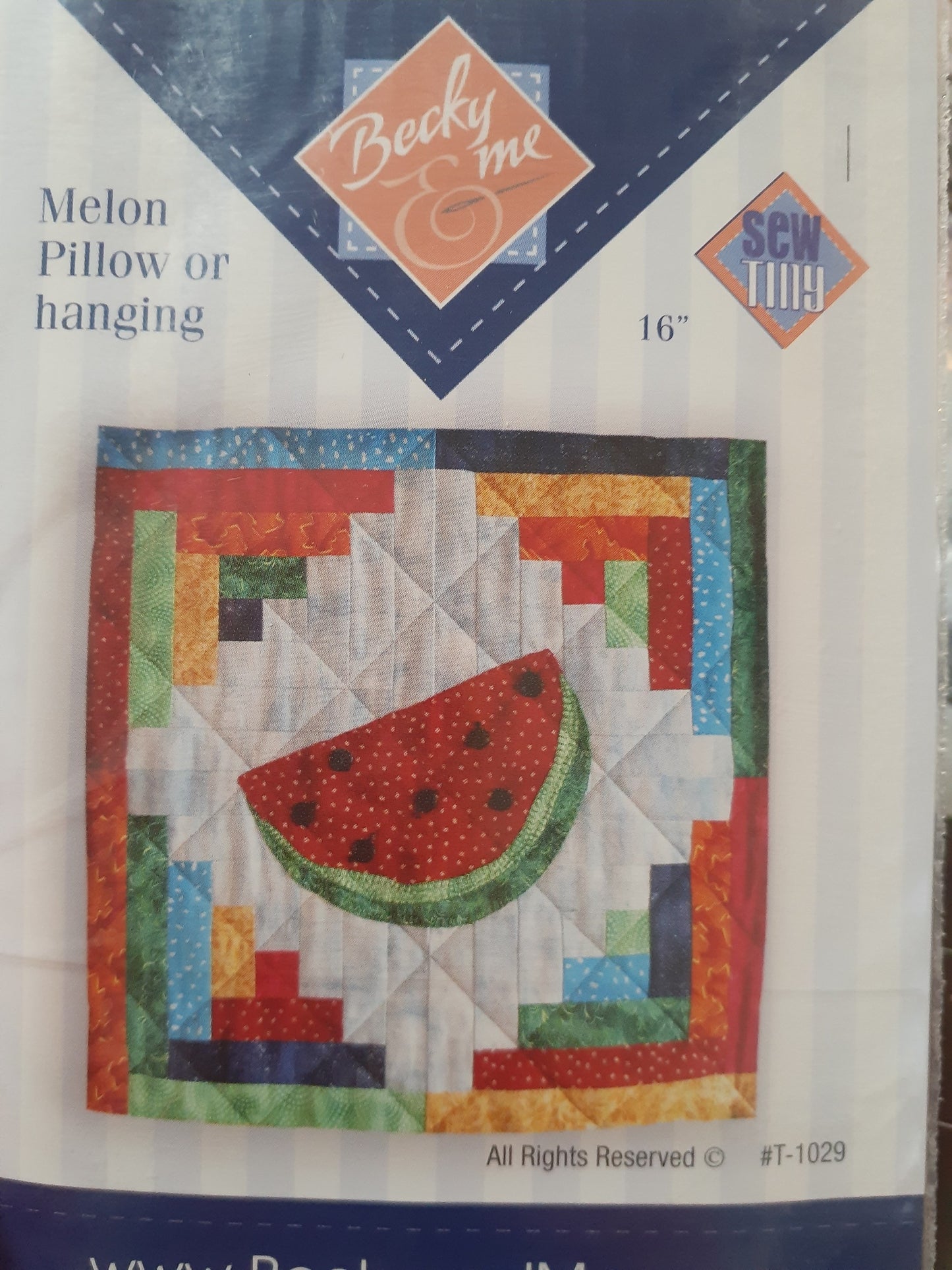 Becky & me Melon 16" Pillow or Hanging