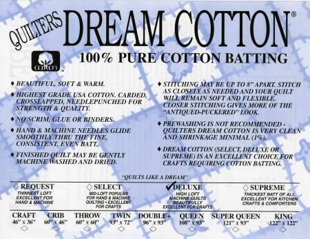 Quilters Dream Deluxe Natural Queen Size 93inx108in
