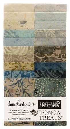 Tonga Batik Pebble – 2½" Strip Pack, 20 Pieces