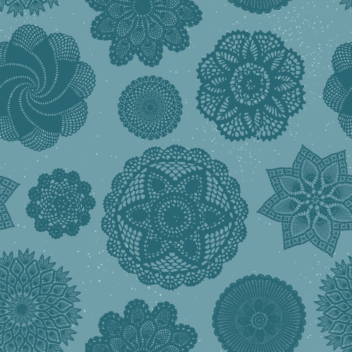 Wide Back Correspondence Doilies Capri Blue 3-Yard Package