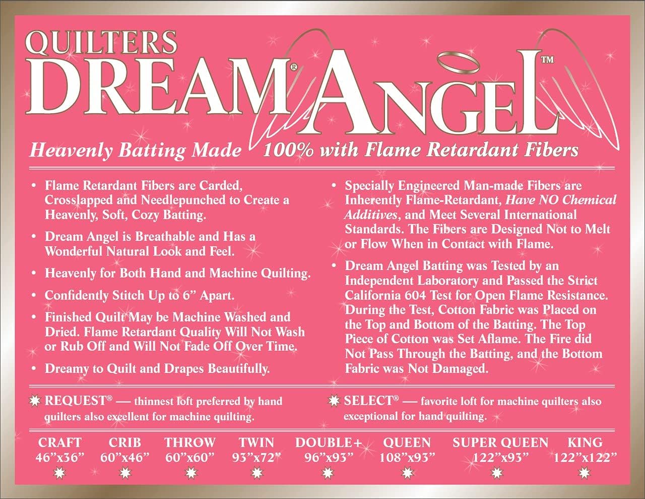 Quilters Dream Angel Select Twin Size 93inx72in