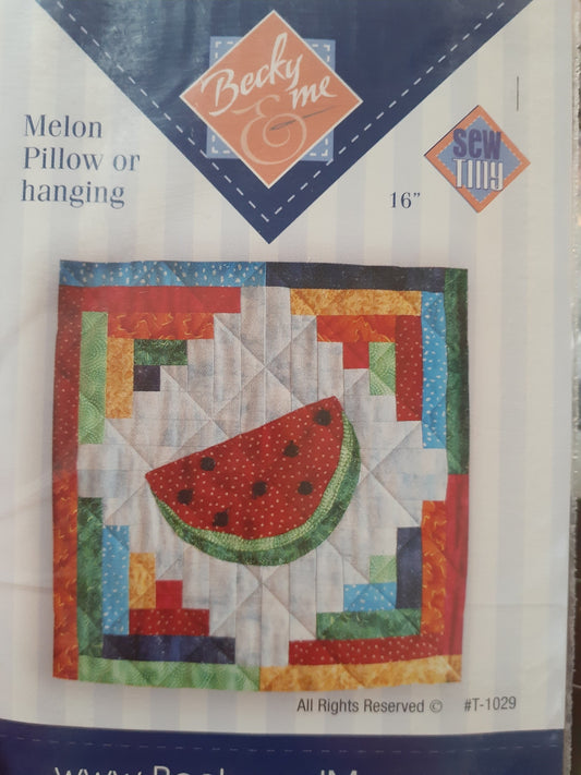 Becky & me Melon 16" Pillow or Hanging