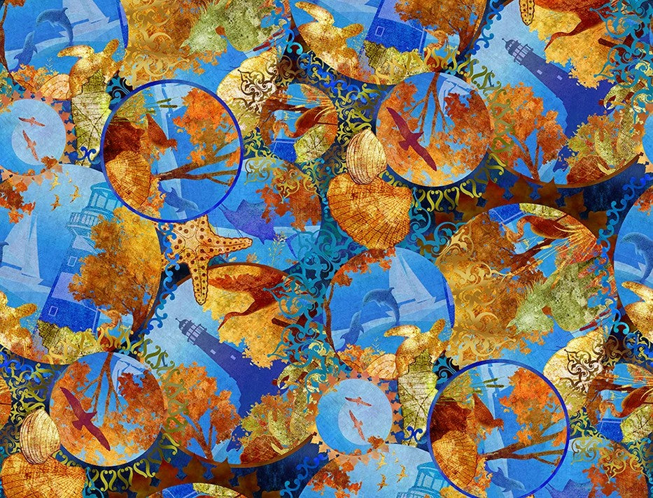 Blue Ridge Fabric Ocean Circles
