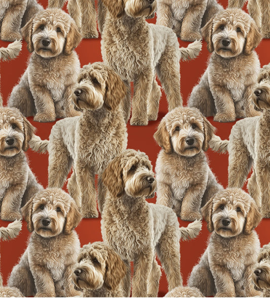 Allover Labradoodle Red DX-4295-3C-1
