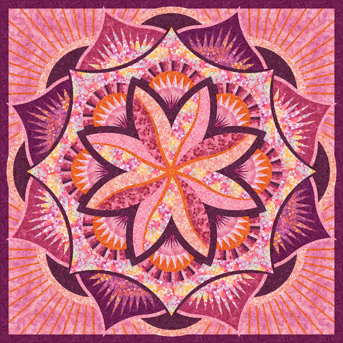 Batiks Cinnamon and Sage Color Crush Quilt Kit