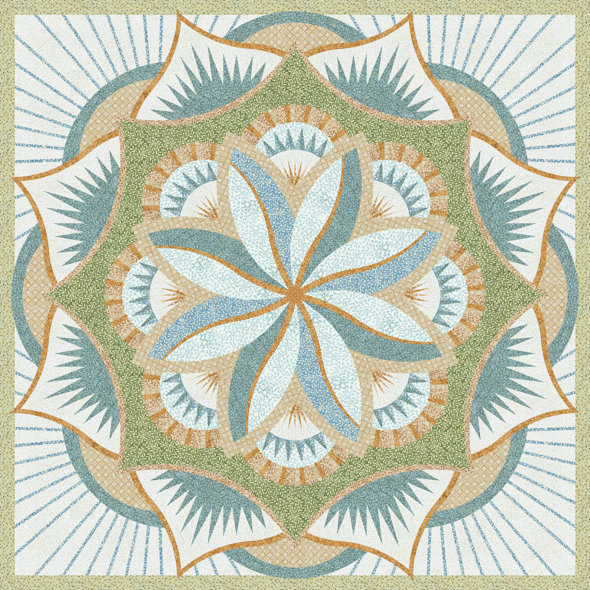 Batiks Cinnamon and Sage Willow Creek Quilt Kit