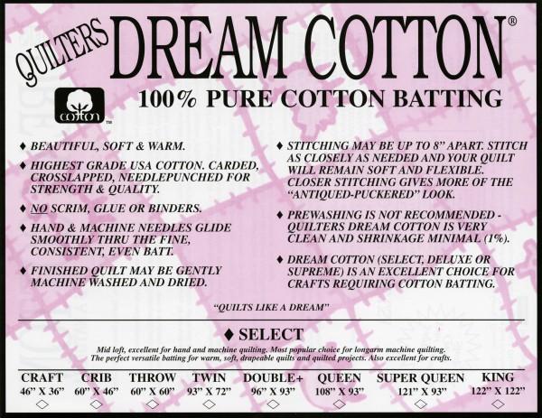 Natural cotton select queen 93" by the yard