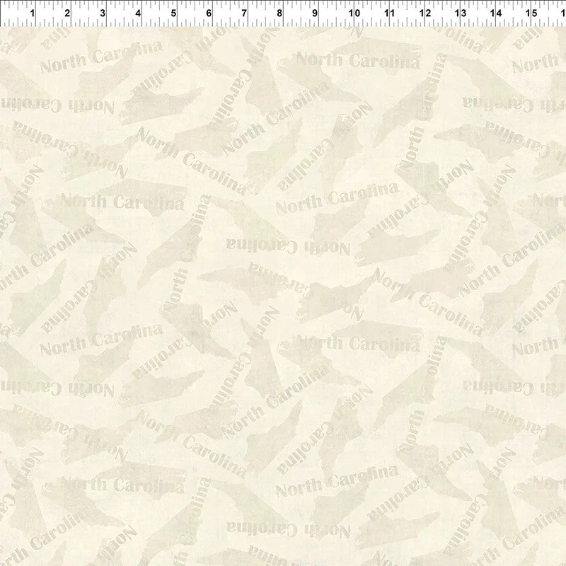 Blue Ridge Fabric Tone on Tone North Carolina in Ivory
