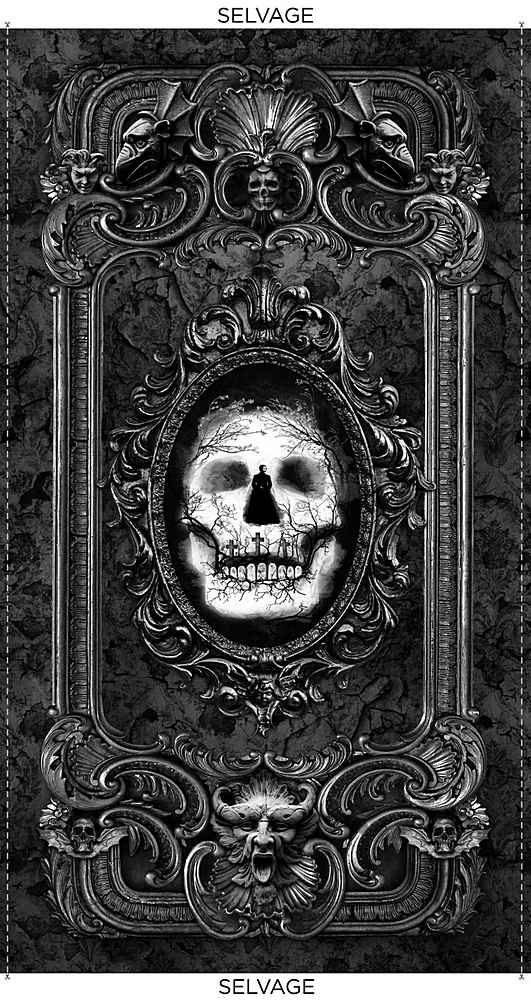 WICKED SKULL PANEL PANEL-C8645  Black