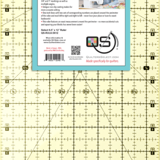 Quilters Select  Non-Slip Ruler 6-1/2in x 12in