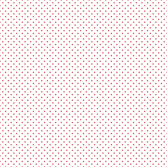 Wide Back Swiss Dot Red on White 3-Yard Package