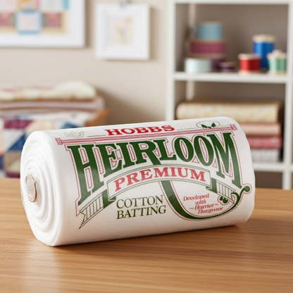 Batting Heirloom Premium Twin Cotton Blend 72in x 90in 1 pack