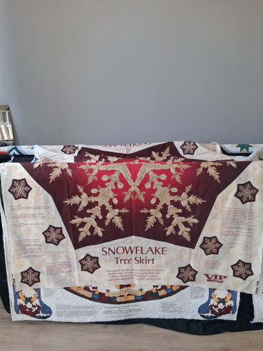 Vintage Snowflake Tree Skirt Fabric Panel Set – VIP Cranston (2005)