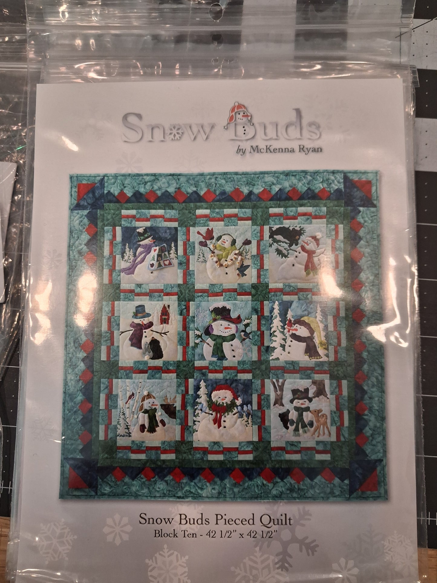 Snow Buds Pieces Quilt collection with Embellishments